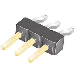 10 pcs - TSM-103-01-L-SH Samtec TSM Series Right Angle Surface Mount Pin Header, 3 Contact(s), 2.54mm Pitch, 1 Row(s), Unshroude