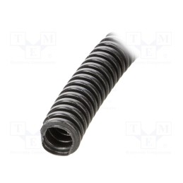 50 m : 6109-25UV - Protective tube, Size: 16, PVC, black, L: 25m, 320N, Øint: 11mm