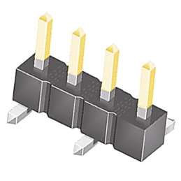 10 pcs - TSM-104-01-L-SV Samtec TSM Series Straight Surface Mount Pin Header, 4 Contact(s), 2.54mm Pitch, 1 Row(s), Unshrouded