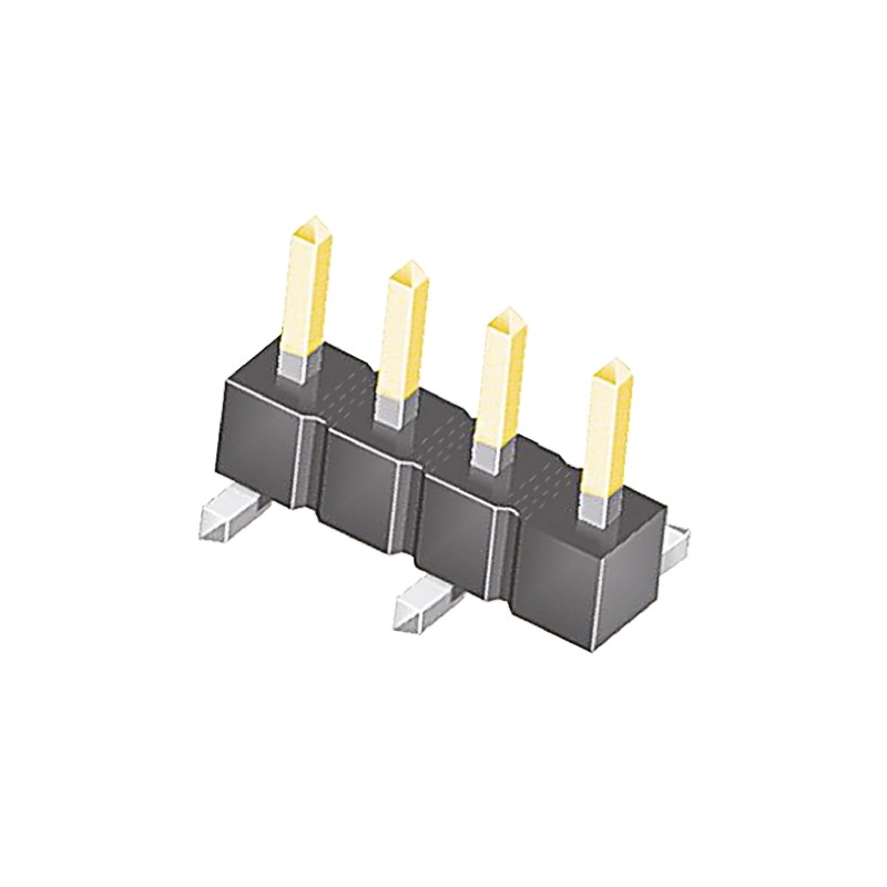 10 pcs - TSM-104-01-L-SV Samtec TSM Series Straight Surface Mount Pin Header, 4 Contact(s), 2.54mm Pitch, 1 Row(s), Unshrouded