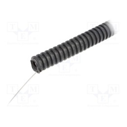 50 m : 6160-25/750P - Protective tube, Size: 16, PVC, dark grey, L: 25m, with pilot wire