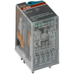 1 pcs - ABB CR Series Interface Relay, DIN Rail Mount, 125V dc Coil, SPDT, 6A Load