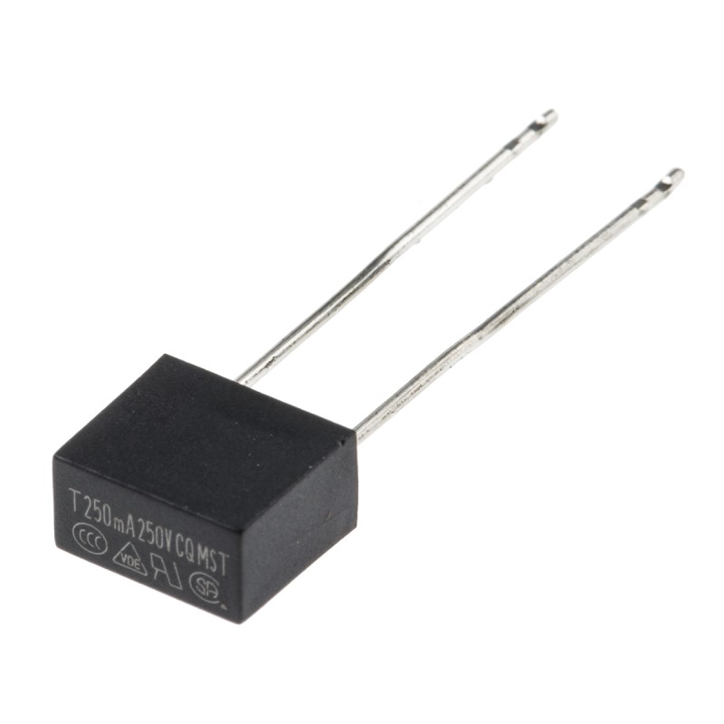 50 pcs - RS PROPC Board Non Resettable Fuse, Radial 250mA, 250V ac