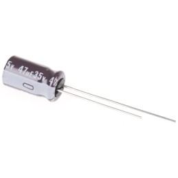 20 pcs - UPS1V470MED Nichicon 47μF Electrolytic Capacitor 35V dc, Through Hole - UPS1V470MED