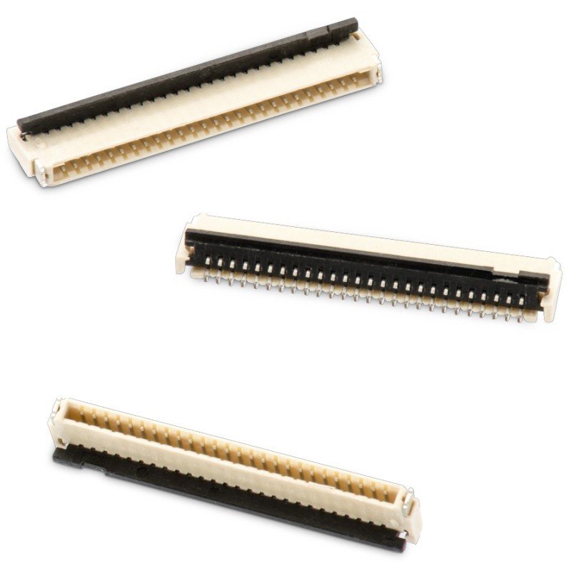 10 pcs - 687118182122 Wurth Elektronik, WR-FPC, 687 0.5mm Pitch 18 Way Horizontal Male FPC Connector, ZIF Top and Bottom contact