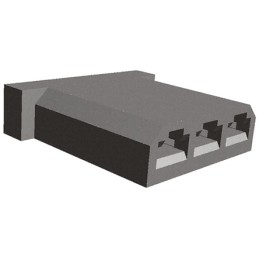 20 pcs - 925015-1 TE Connectivity, FASTIN-FASTON .110 3 Way Polyamide Crimp Terminal Housing, Black