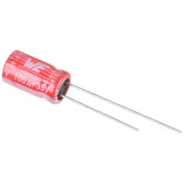 50 pcs - 860020573008 Wurth Elektronik 100μF Aluminium Electrolytic Capacitor 35V dc, Radial, Through Hole - 860020573008