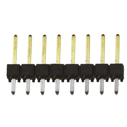10 pcs - TSW-107-07-L-S Samtec TSW Series Straight Through Hole Pin Header, 7 Contact(s), 2.54mm Pitch, 1 Row(s), Unshrouded
