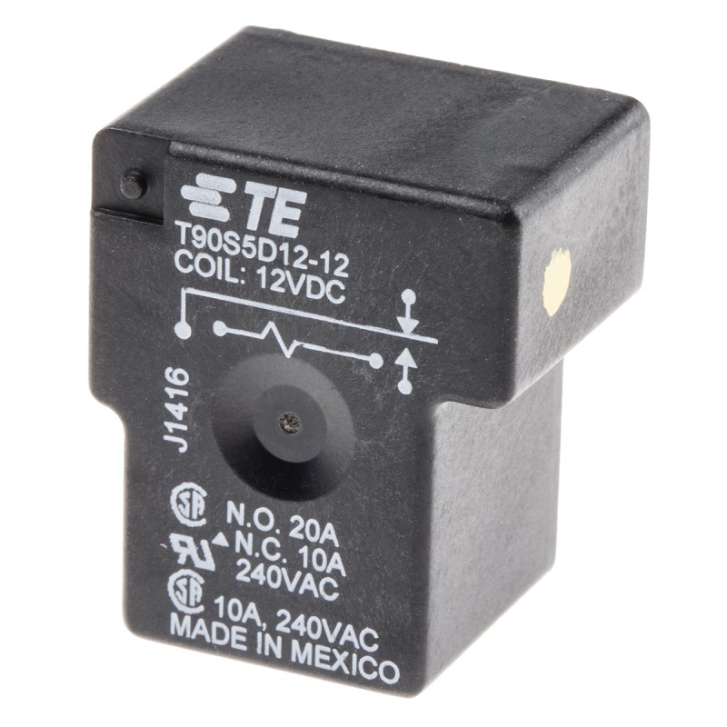1 pcs - TE Connectivity PCB Mount Power Relay, 12V dc Coil, 20A Switching Current, SPDT