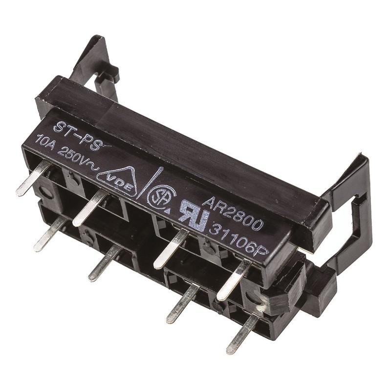 1 pcs - Panasonic 8 Pole Relay Socket, 380V ac for use with ST Series