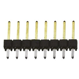 10 pcs - TSW-108-07-L-S Samtec TSW Series Straight Through Hole Pin Header, 8 Contact(s), 2.54mm Pitch, 1 Row(s), Unshrouded