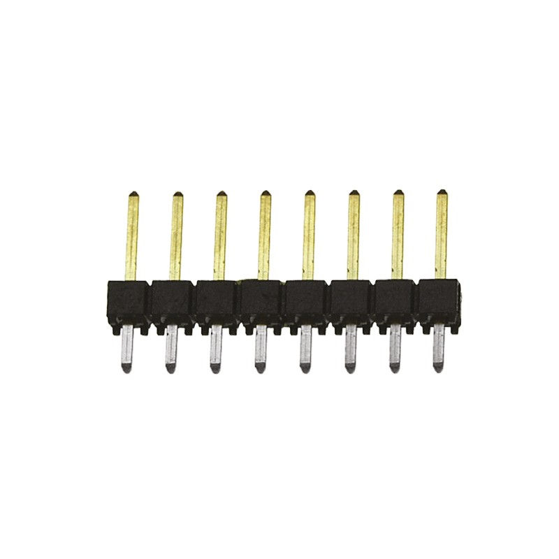 10 pcs - TSW-108-07-L-S Samtec TSW Series Straight Through Hole Pin Header, 8 Contact(s), 2.54mm Pitch, 1 Row(s), Unshrouded