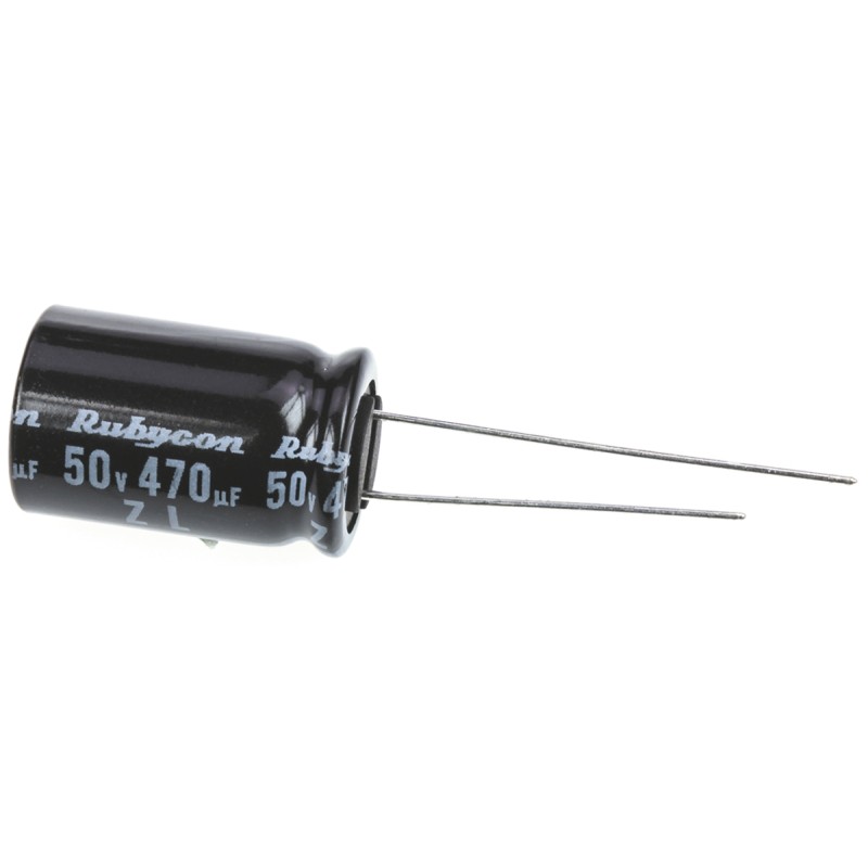 20 pcs - 50ZL470MEFC12.5X20 Rubycon 470μF Aluminium Electrolytic Capacitor 50V dc, Radial, Through Hole - 50ZL470MEFC12.5X20