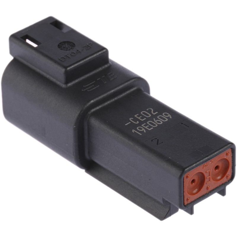 10 pcs - DT042P-CE02 Deutsch, DT Automotive Connector Socket 2 Way, Crimp Termination