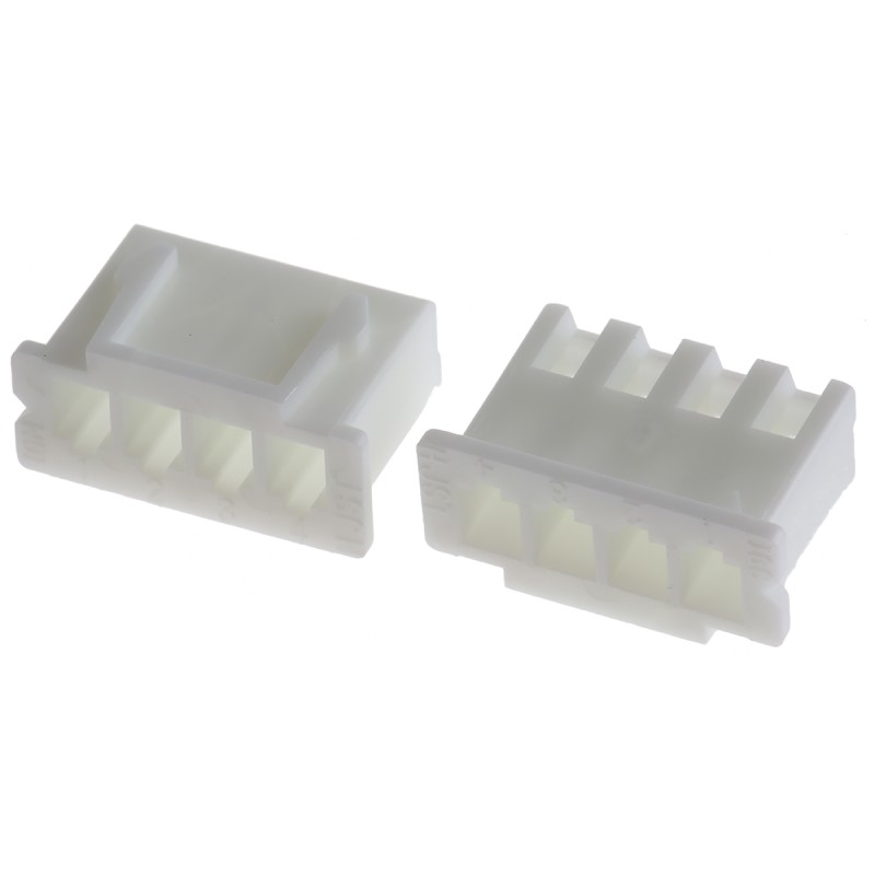 100 pcs - XHP-4 JST, XHP Female Connector Housing, 2.5mm Pitch, 4 Way, 1 Row