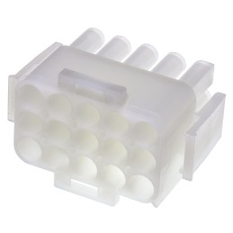 10 pcs - 1-480710 TE Connectivity, Universal MATE-N-LOK Male Connector Housing, 6.35mm Pitch, 15 Way, 3 Row