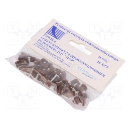10 pcg : H.7010B -25 - Holder, brown, for flat cable,YDYp 2x1, 25pcs, with a nail