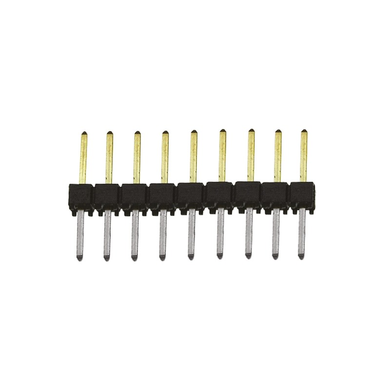 10 pcs - TSW-109-08-L-S Samtec TSW Series Straight Through Hole Pin Header, 9 Contact(s), 2.54mm Pitch, 1 Row(s), Unshrouded