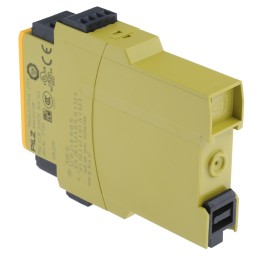 1 pcs - Pilz Dual-Channel Emergency Stop, Light Beam/Curtain, Safety Switch/Interlock Safety Relay, 24V ac/dc, 3 Safety Contacts