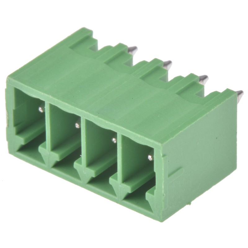 10 pcs - 691321100004 Wurth Elektronik 3.5mm Pitch 4 Way Pluggable Terminal Block, Header, Through Hole, Solder Termination