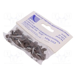 10 pcg : H.7013B -25 - Holder, brown, for flat cable,YDYp 2x2,5, 25pcs, with a nail