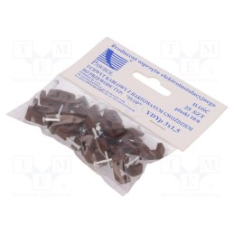 10 pcg : H.7014B -25 - Holder, brown, for flat cable,YDYp 3x1,5, 25pcs, with a nail