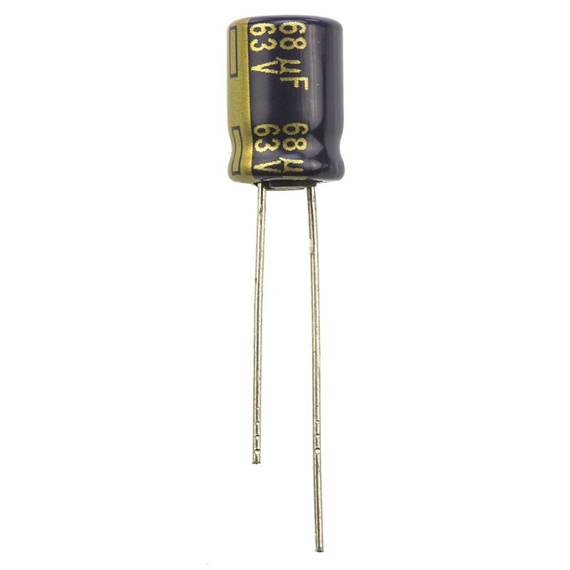 20 pcs - EEUFC1J680 Panasonic 68μF Aluminium Electrolytic Capacitor 63V dc, Radial, Through Hole - EEUFC1J680