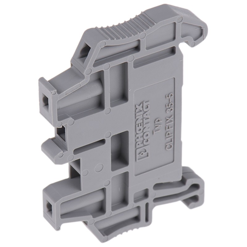 10 pcs - 3032350 Phoenix Contact CLIPFIX 35-5 V0 Series End Stop for Use with DIN Rail NS 35/15, DIN Rail NS 35/7.5, FBS5, FBS6,