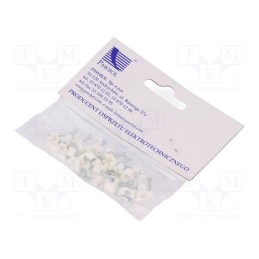10 pcg : H.7016A -25 -AS - Holder, white, for flat cable,SMYp 2x0,75, 25pcs, with a nail