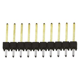 10 pcs - TSW-110-14-L-S Samtec TSW Series Straight Through Hole Pin Header, 10 Contact(s), 2.54mm Pitch, 1 Row(s), Unshrouded
