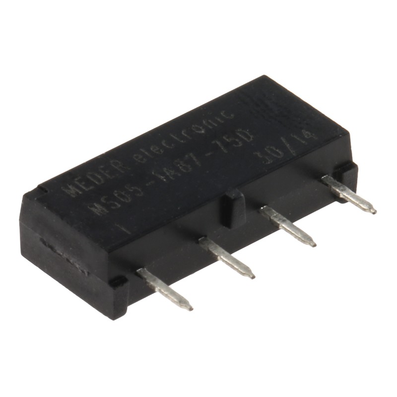 1 pcs - Meder PCB Mount Reed Relay, 5V dc Coil, SPST, 200V dc Max, 0.4 A Max, 280Ω