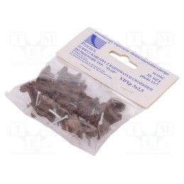 10 pcg : H.7018B -25 - Holder, brown, for flat cable,YDYp 3x2,5, 25pcs, with a nail