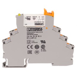 1 pcs - Phoenix Contact RIF-0-RPT-24DC/21AU Series Interface Relay, DIN Rail Mount, 24V dc Coil, SPDT, 1-Pole