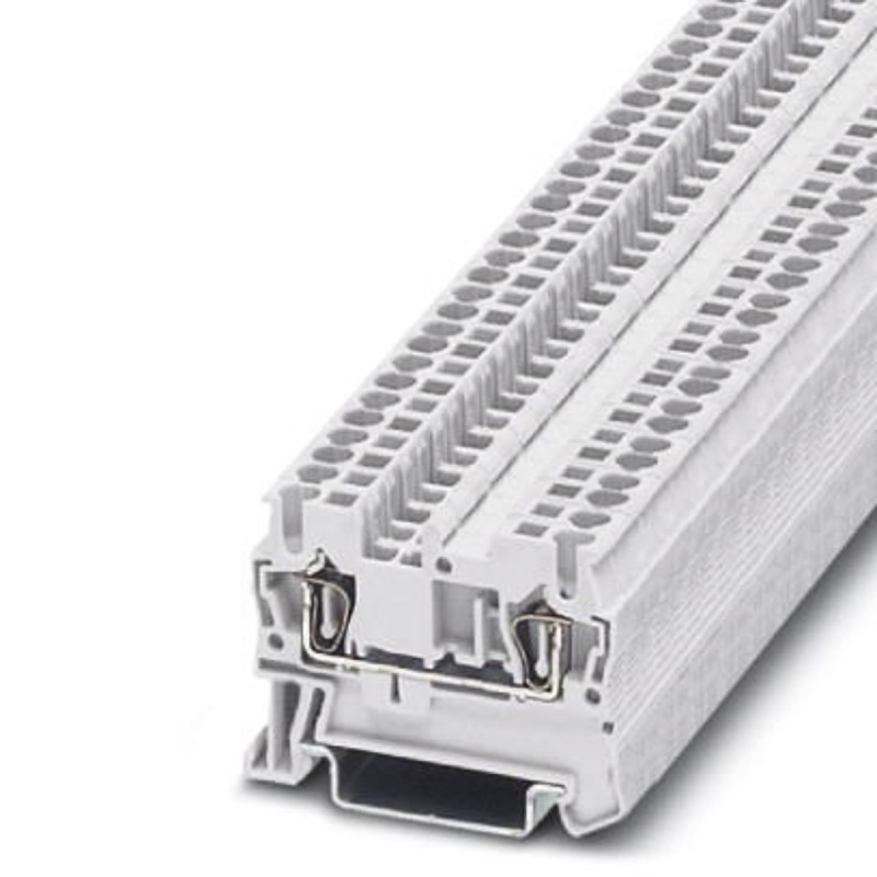 10 pcs - 3037119 Phoenix Contact ST 2.5 WH Series White Feed Through Terminal Block, 2.5mm², Single-Level, Spring Clamp Terminat