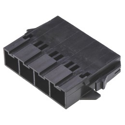 10 pcs - 42818-0412 Molex, Mini-Fit Sr Male Connector Housing, 10mm Pitch, 4 Way, 1 Row