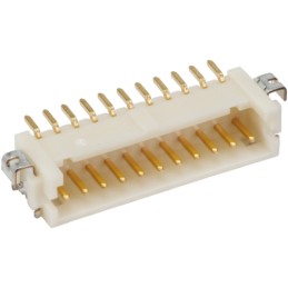 20 pcs - DF13A-12P-1.25H(21) Hirose DF13 Series Right Angle Surface Mount PCB Header, 12 Contact(s), 1.25mm Pitch, 1 Row(s), Shr