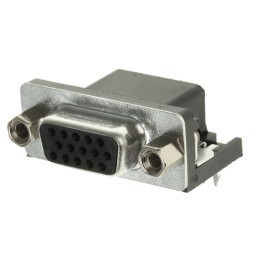 10 pcs - A-HDF 15 A-KG/T ASSMANN WSW A-HDF 15 Way Right Angle Through Hole D-sub Connector Socket, 1.98mm Pitch