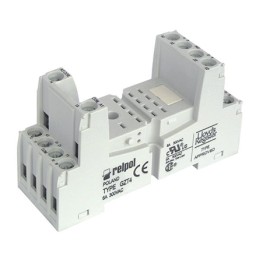 1 pcs - Relpol 14 Pin 300V ac DIN Rail Relay Socket, for use with R4N Relay, T-R4 Relay