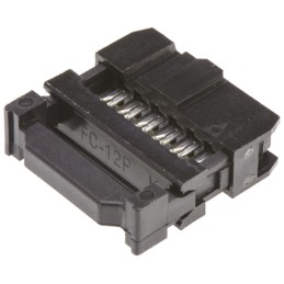 10 pcs - T812112A101CEU Amphenol ICC 12-Way IDC Connector Socket for Cable Mount, 2-Row