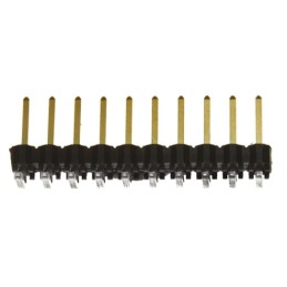 10 pcs - TSW-110-08-L-S-RA Samtec TSW Series Right Angle Through Hole Pin Header, 10 Contact(s), 2.54mm Pitch, 1 Row(s), Unshrou