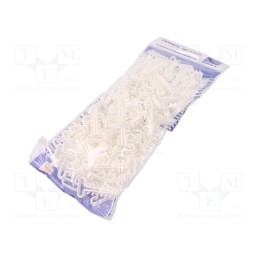 10 pcg : H.7315 - Holder, white, for flat cable,YDYp 4x2,5, 100pcs, USMP 4, 6÷7mm