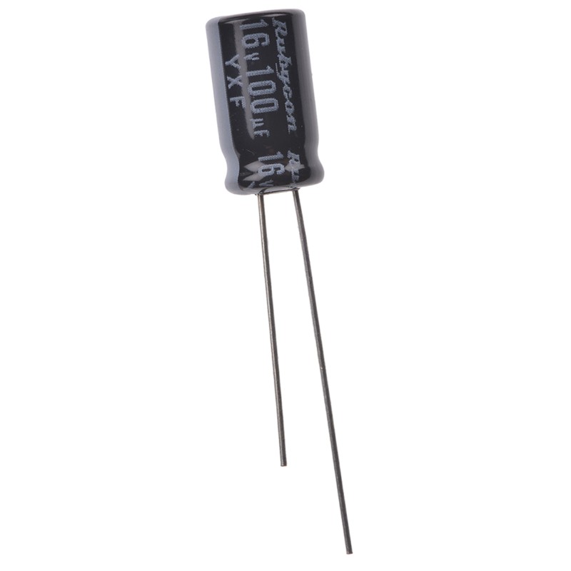 20 pcs - 16YXF100M6.3X11 Rubycon 100μF Aluminium Electrolytic Capacitor 16V dc, Radial, Through Hole - 16YXF100M6.3X11