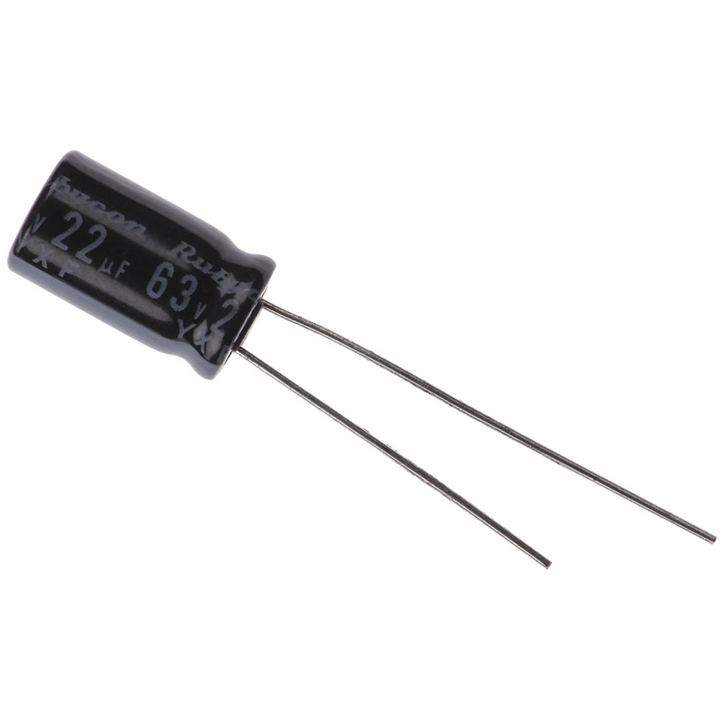20 pcs - 63YXF22M6.3X11 Rubycon 22μF Aluminium Electrolytic Capacitor 63V dc, Radial, Through Hole - 63YXF22M6.3X11