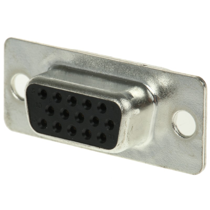 10 pcs - A-HDF 15 PP/Z ASSMANN WSW A-HDF 15 Way Through Hole D-sub Connector Socket