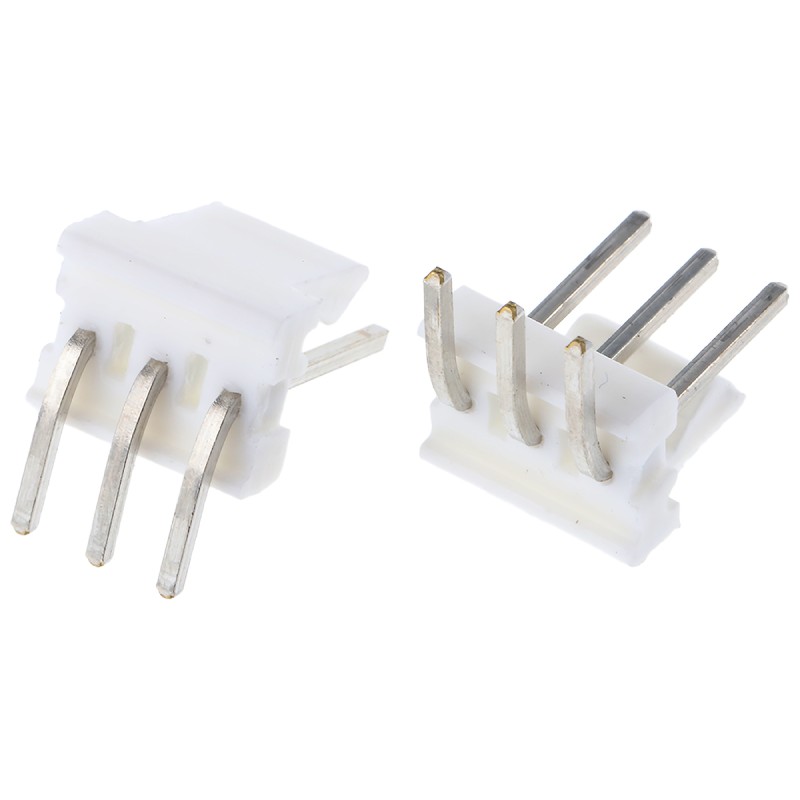 50 pcs - 640457-3 TE Connectivity MTA-100 Series Right Angle Through Hole Pin Header, 3 Contact(s), 2.54mm Pitch, 1 Row(s), Unsh