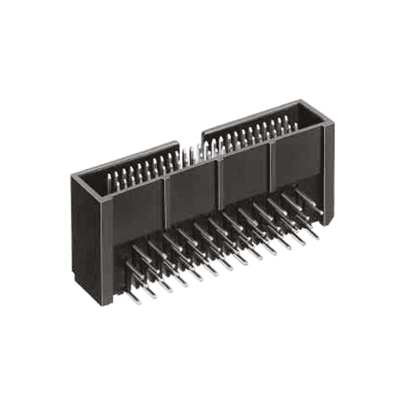 10 pcs - HIF6A-40PA-1.27DS(71) Hirose HIF6 Series Right Angle Through Hole PCB Header, 40 Contact(s), 1.27mm Pitch, 2 Row(s), Sh