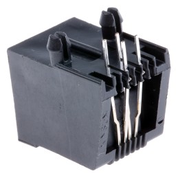 10 pcs - MHRJJ64NFRA MH Connectors MH Modular Series Female RJ11 Connector, UTP Shield