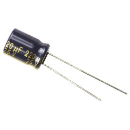 20 pcs - EEUFC1E221 Panasonic 220μF Aluminium Electrolytic Capacitor 25V dc, Radial, Through Hole - EEUFC1E221