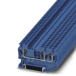 10 pcs - 3031254 Phoenix Contact ST 2.5-TWIN BU Series Blue Feed Through Terminal Block
