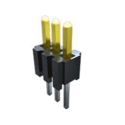 10 pcs - TMS-104-01-G-S-RA Samtec TMS Series Right Angle Through Hole Pin Header, 4 Contact(s), 1.27mm Pitch, 1 Row(s), Unshroud